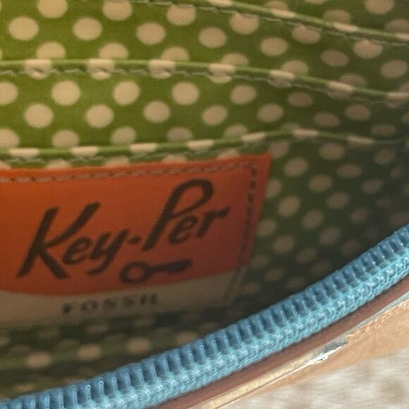 Fossil Key-Per Wristlet teal and beige - Picture 12 of 13